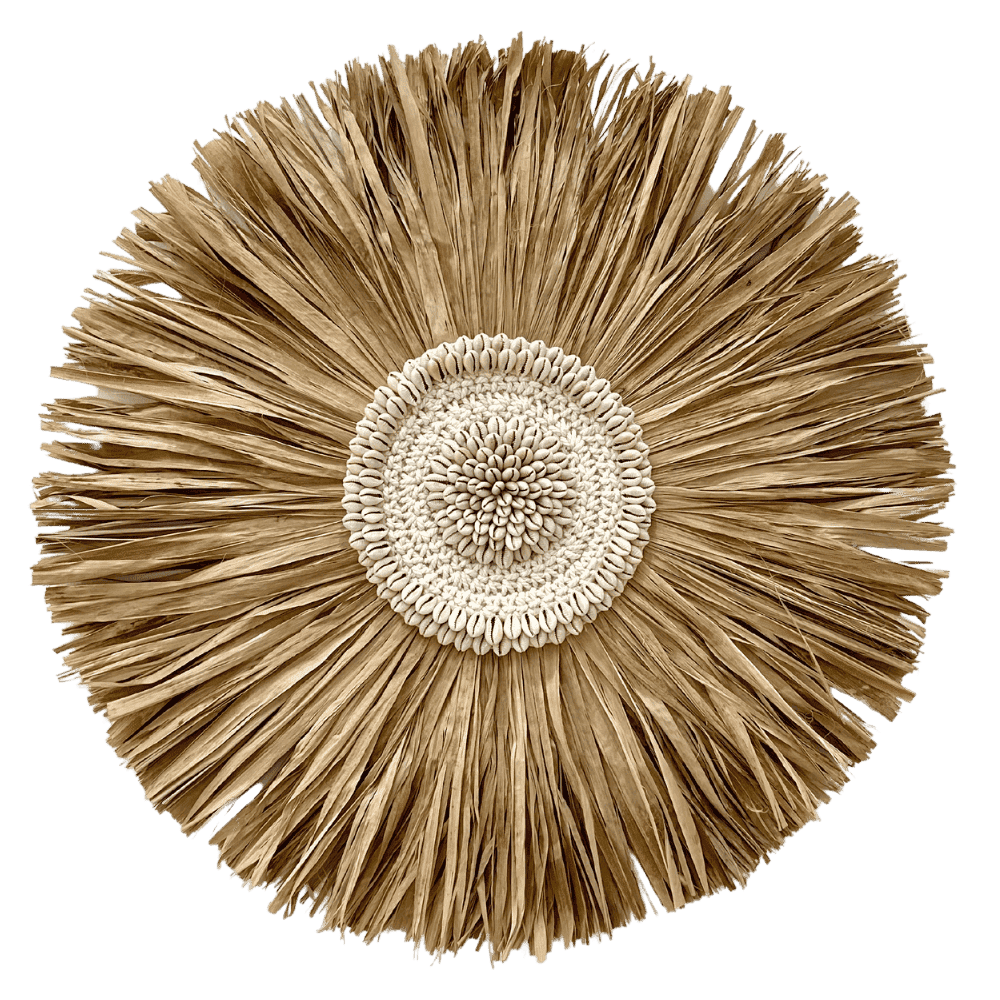 Bohy - Jujuhat Paille, Coquillages et Macramé 30cm