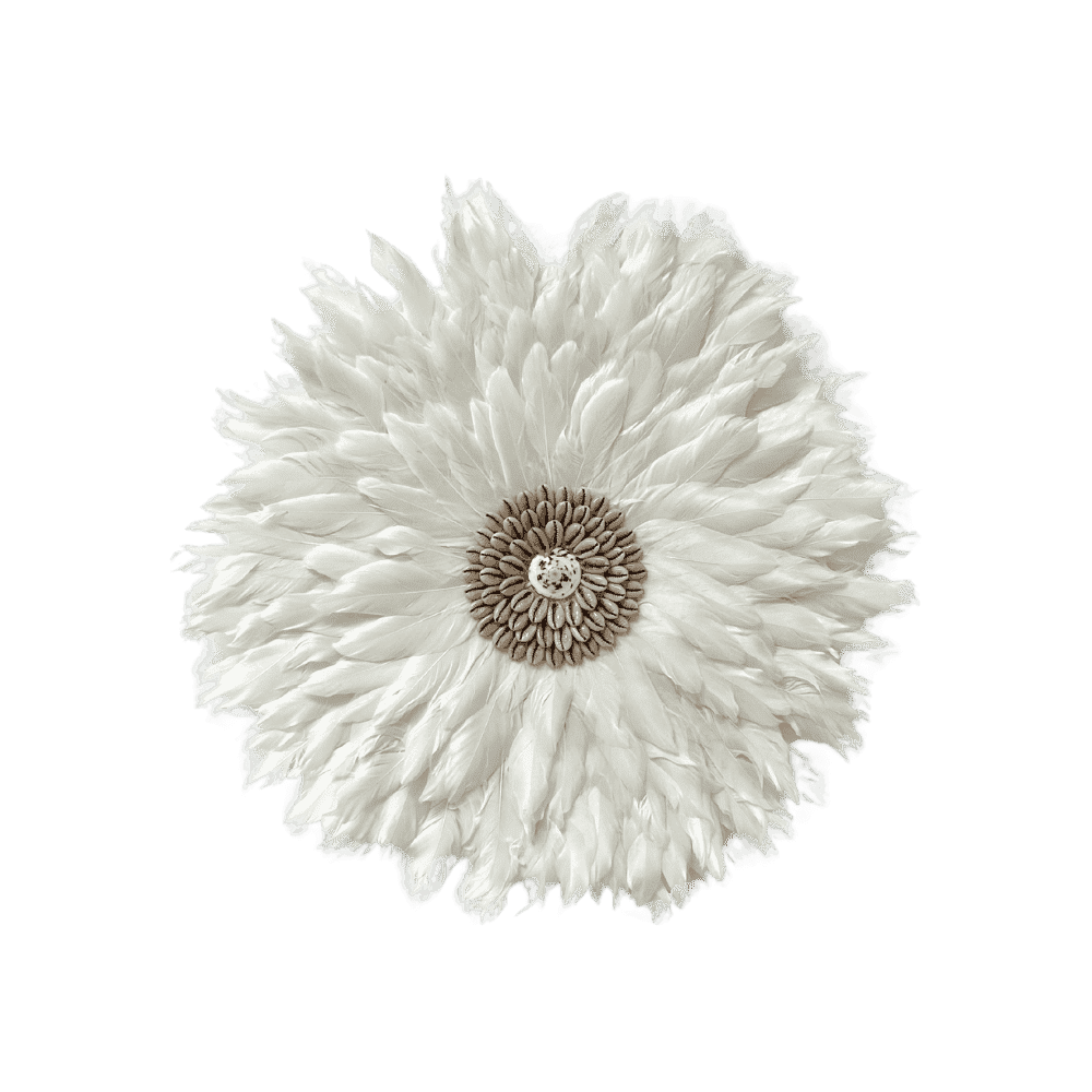 Kally - Jujuhat blanc Plumes et Coquillages 30cm