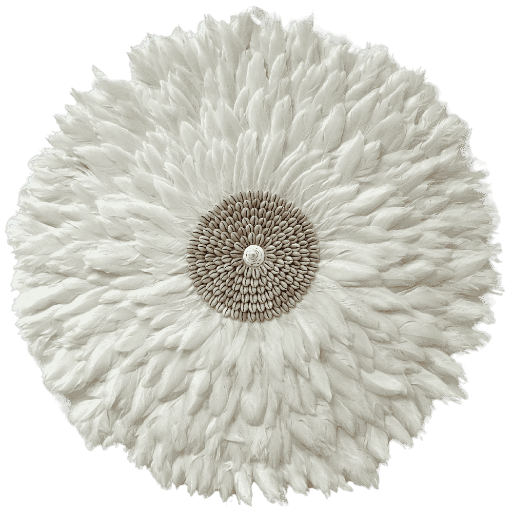 Kally - Jujuhat blanc Plumes et Coquillages 60cm