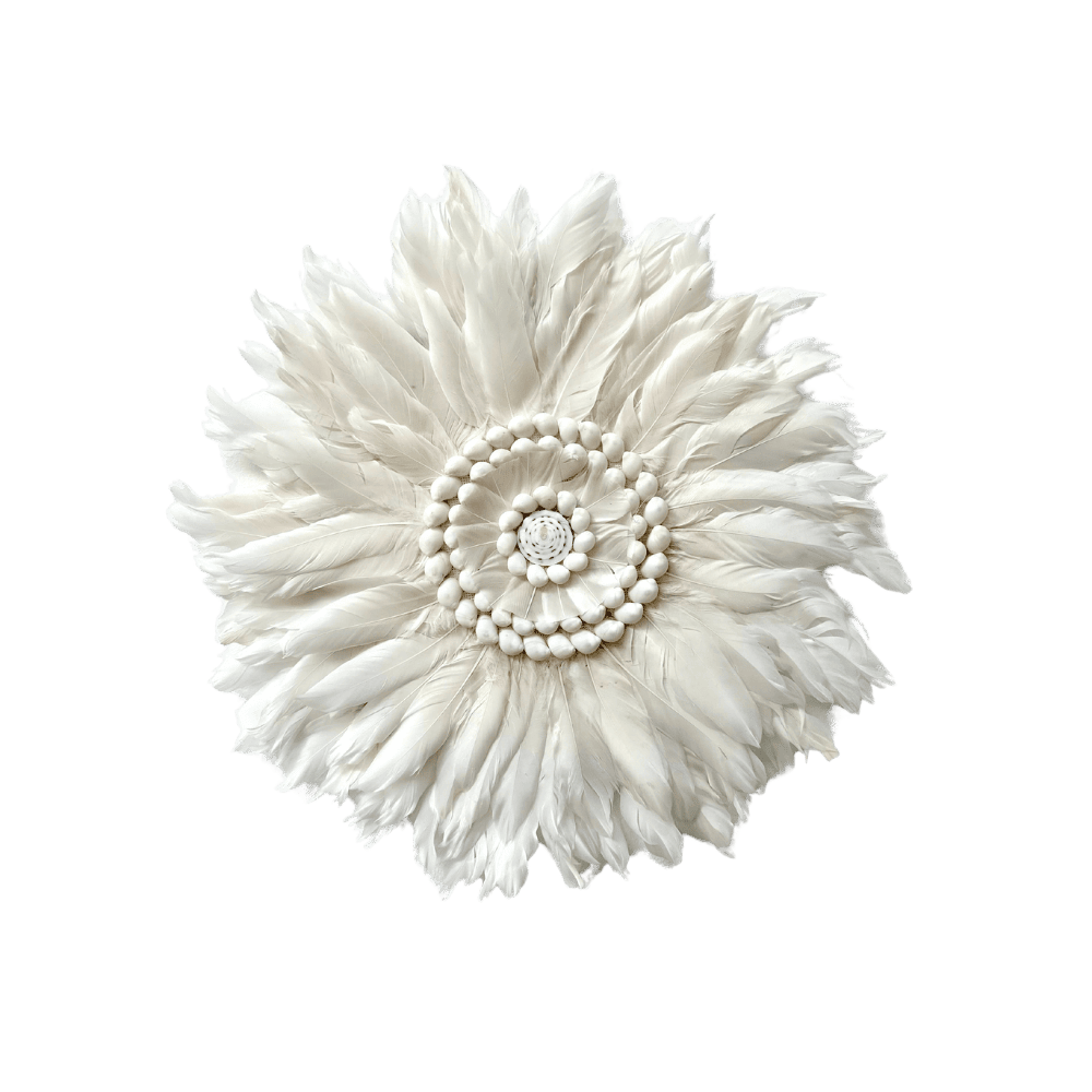 Nomad - Jujuhat blanc Plumes et Coquillages 30cm
