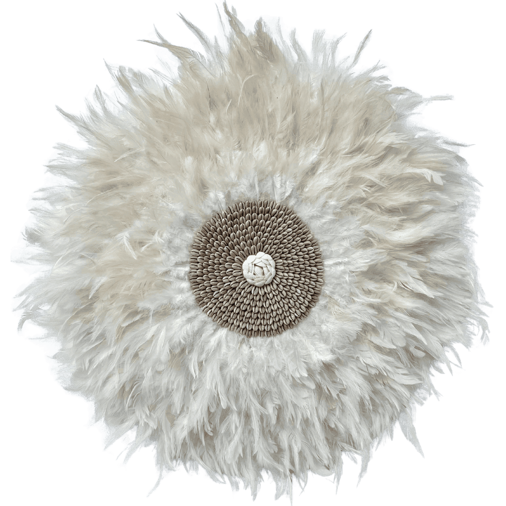 Shelli - White Jujuhat Feathers and Shells 60cm