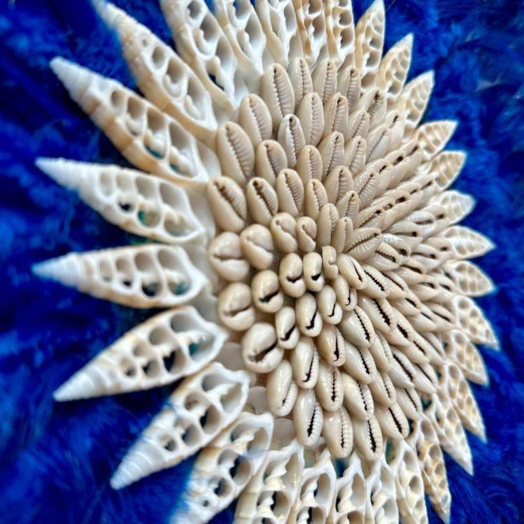 Oceana - Jujuhat Plumes bleues et Coquillages 60cm - bohobloom.fr