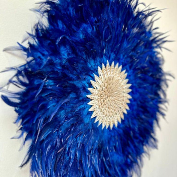 Oceana - Jujuhat Plumes bleues et Coquillages 60cm - bohobloom.fr