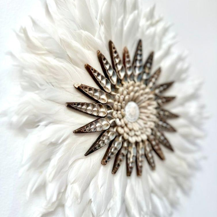 Tribah - Jujuhat Plumes et Coquillages pointus 30cm - bohobloom.fr