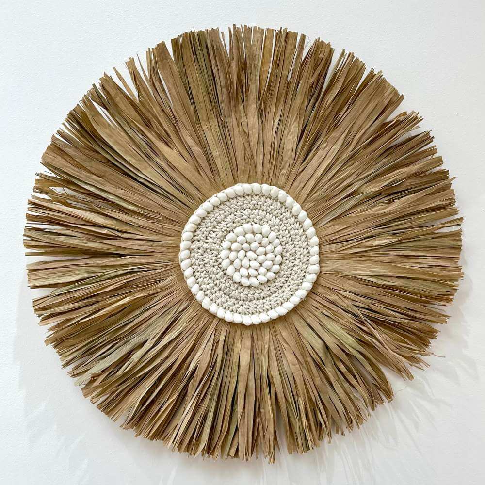 Bohy - Jujuhat Paille, Coquillages et Macramé 60cm