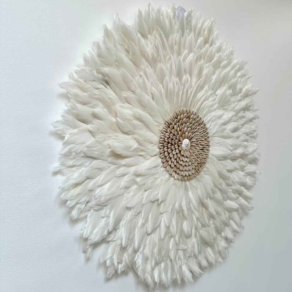 Kally - Jujuhat blanc Plumes et Coquillages 60cm