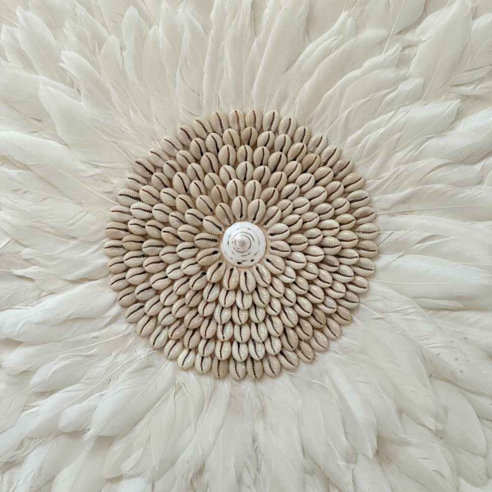 Kally - Jujuhat blanc Plumes et Coquillages 60cm