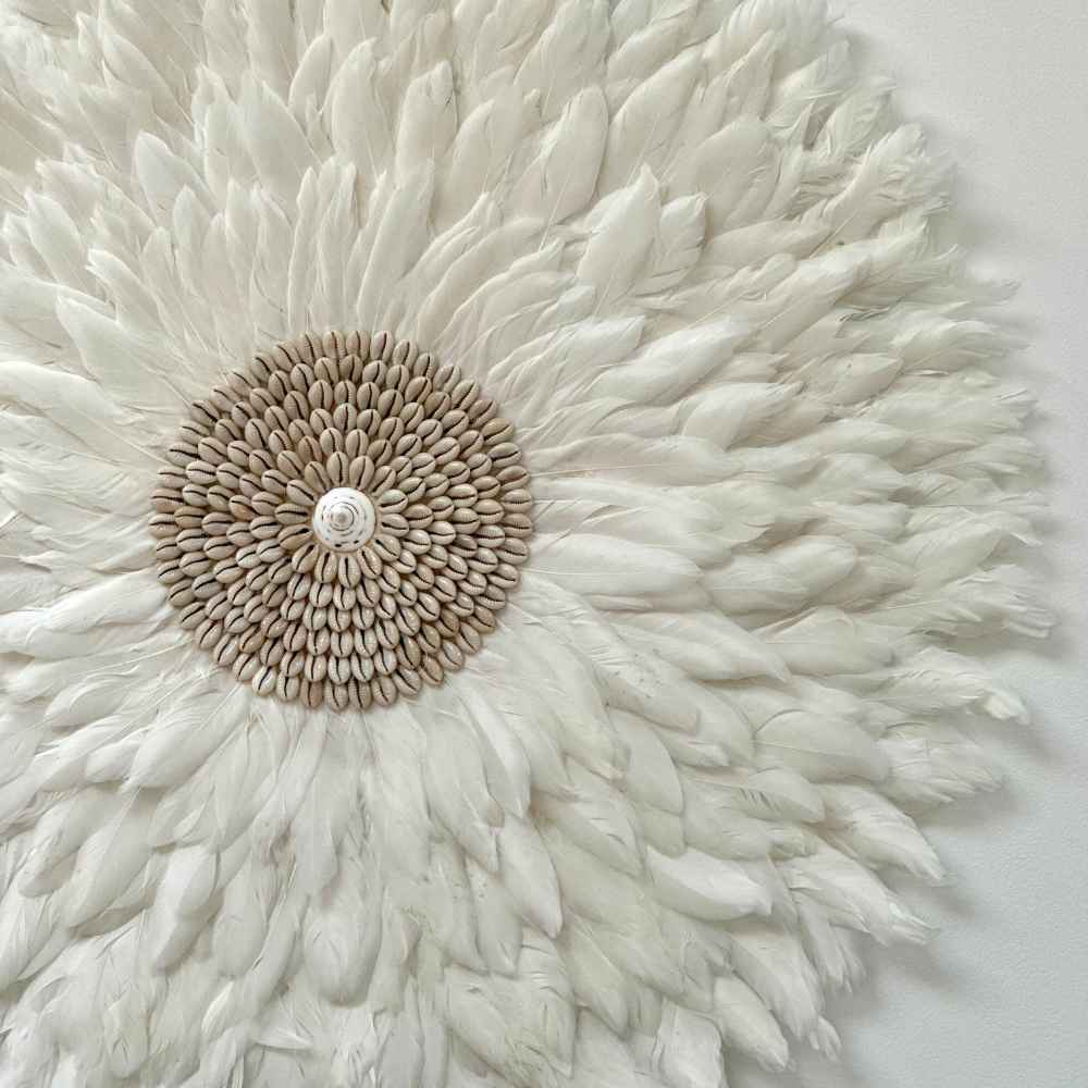 Kally - Jujuhat blanc Plumes et Coquillages 60cm