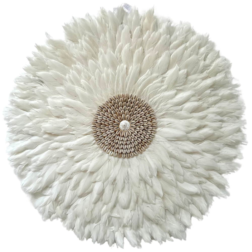 Kally - White Feather & Shells Jujuhat 60cm